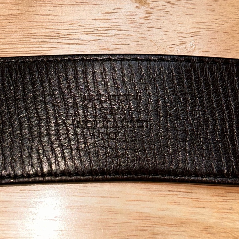 Louis Vuitton Initiales Leather Belt Brown Gold LV Buckle Size Small - Picture 7 of 10